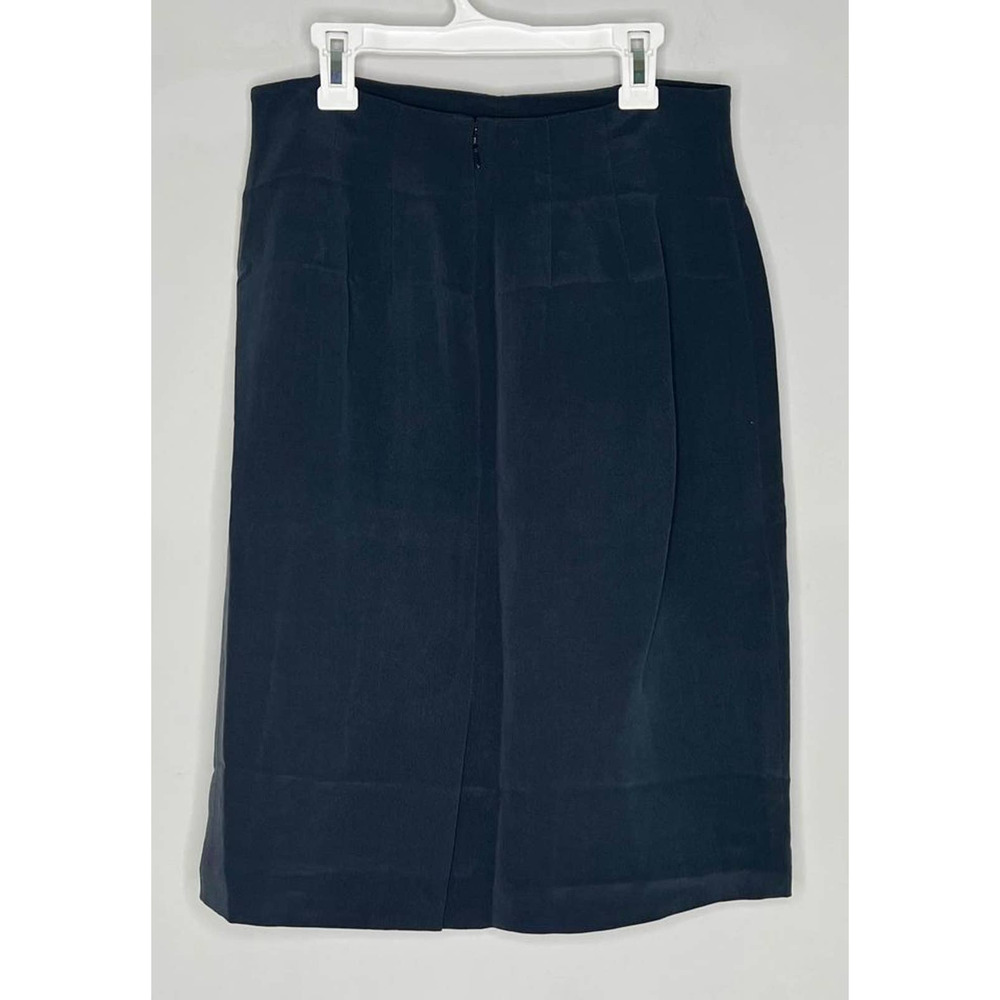 Chaus 100% Silk Pencil Skirt Black Size 6